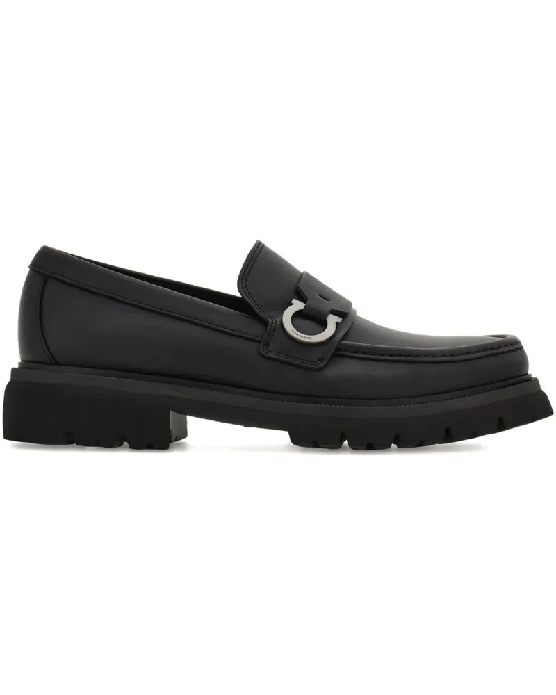 Ferragamo Loafer mit Gancini-Detail - Schwarz Schwarz