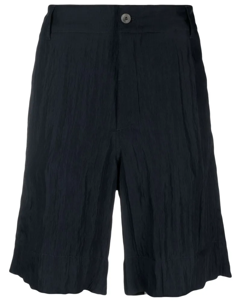Giorgio Armani Weite Shorts mit Knitteroptik - Blau Blau