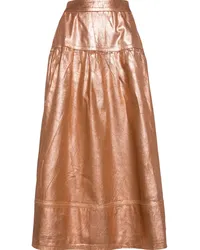 Ulla Johnson Astrid Midirock im Metallic-Look Braun