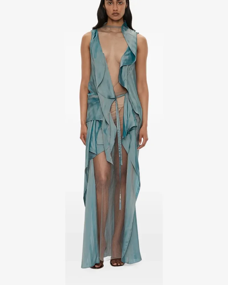 Christopher Esber Kacere draped column maxi skirt - Blau Blau