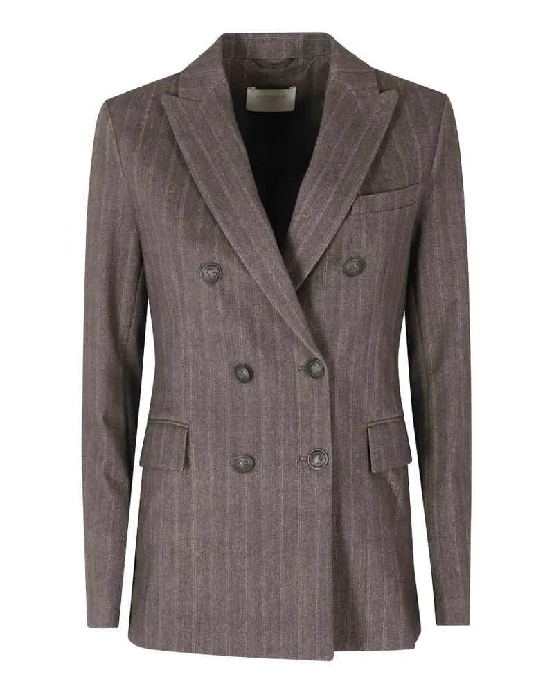 CIRCOLO 1901 pinstripe double-breasted jacket - Braun Braun