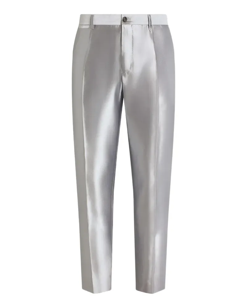 Dolce & Gabbana silk shantung trousers - Silber Silber