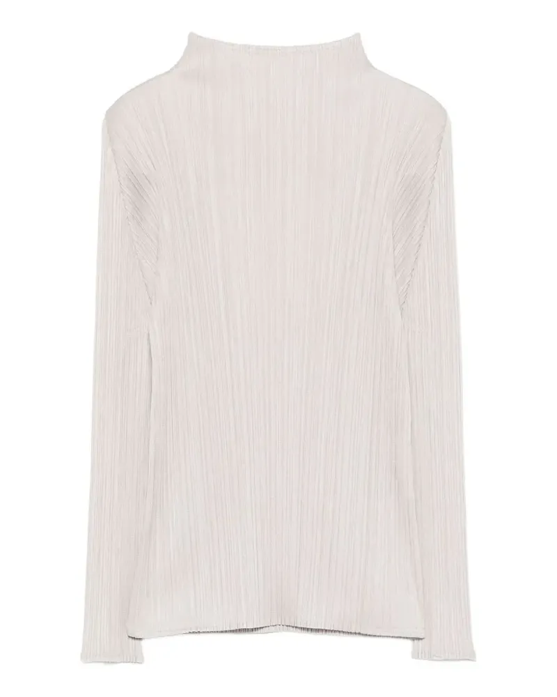 Issey Miyake Pleats Please long-sleeve blouse - Grau Grau