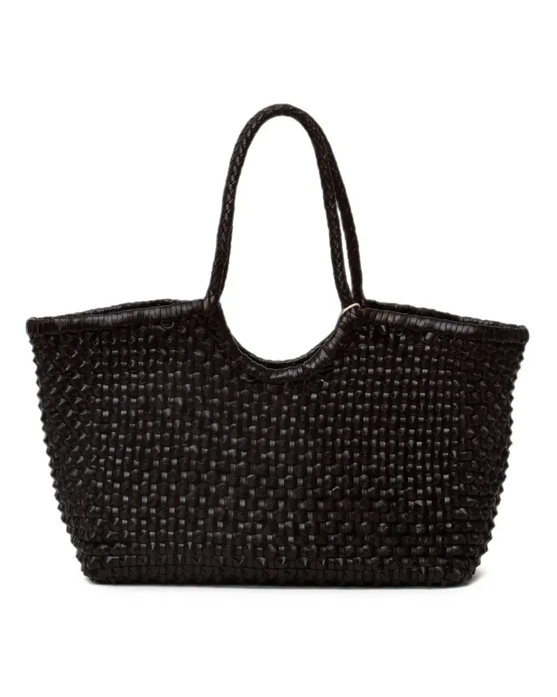 Dragon Diffusion Nantucket Cactus woven leather tote bag - Braun Braun