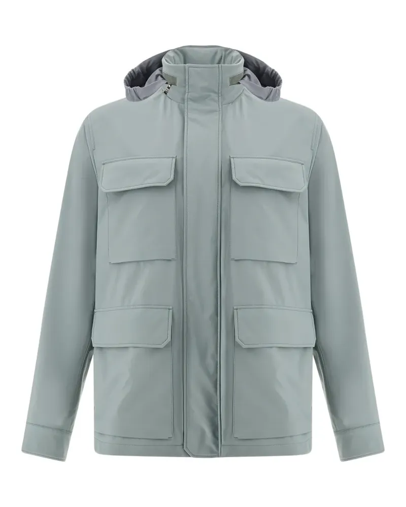 Paul & Shark Utility-Jacke mit Kapuze - Grün Grün