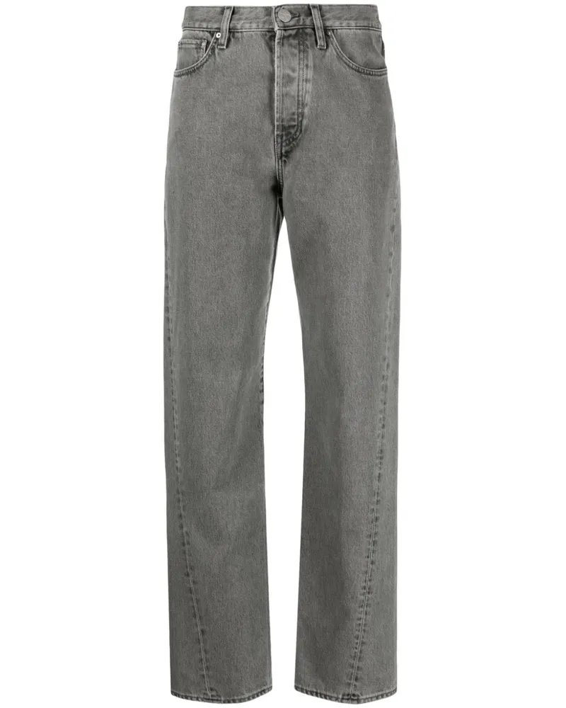 Totême Halbhohe Straight-Leg-Jeans - Grau Grau