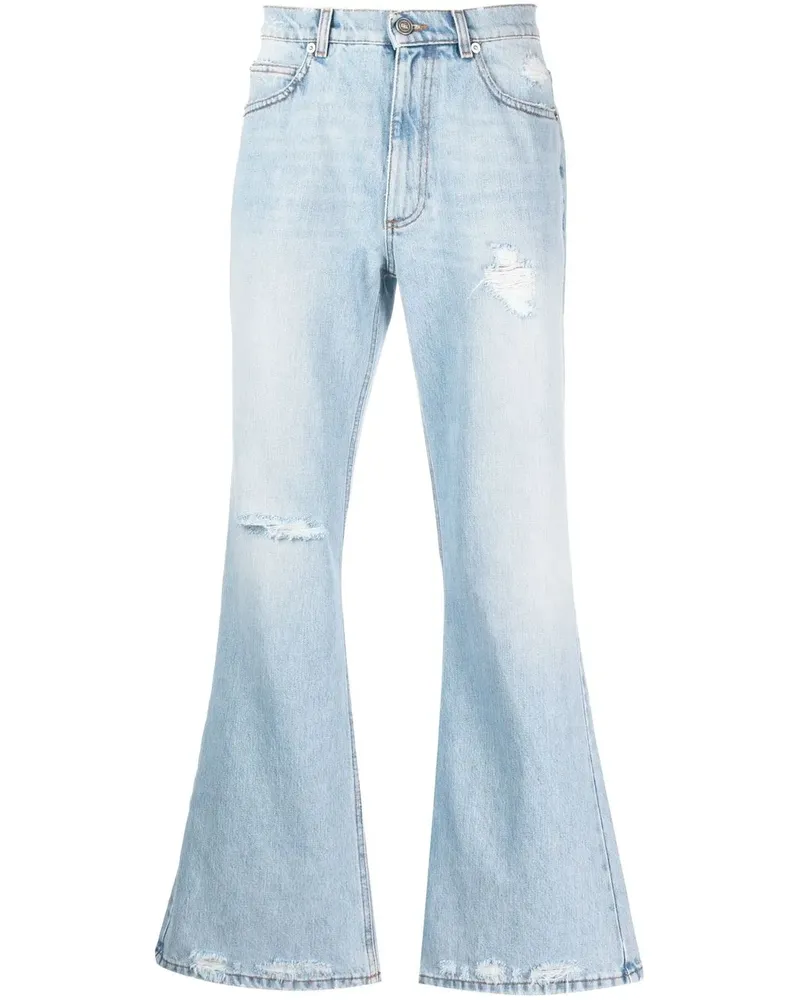 ERL Schlagjeans im Distressed-Look - Blau Blau
