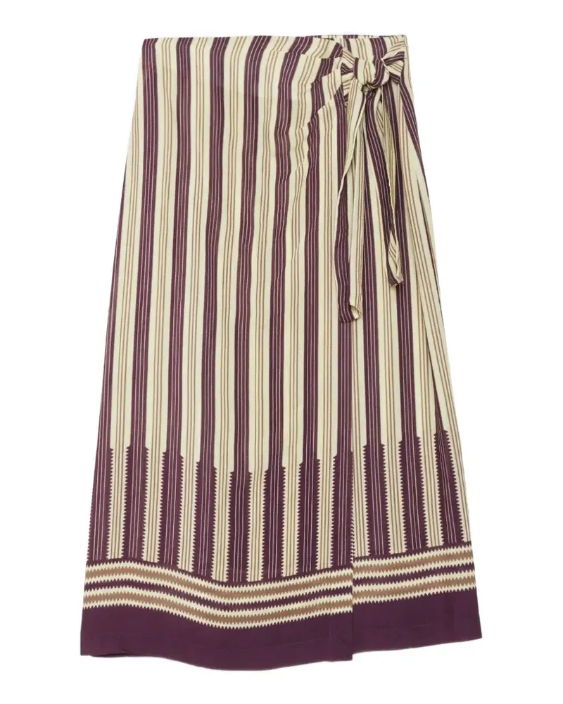 ottod’Ame striped wrap skirt - Nude Nude