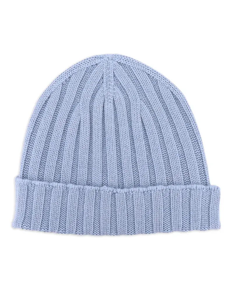Filippo de Laurentiis Gerippte Beanie aus Kaschmir - Blau Blau