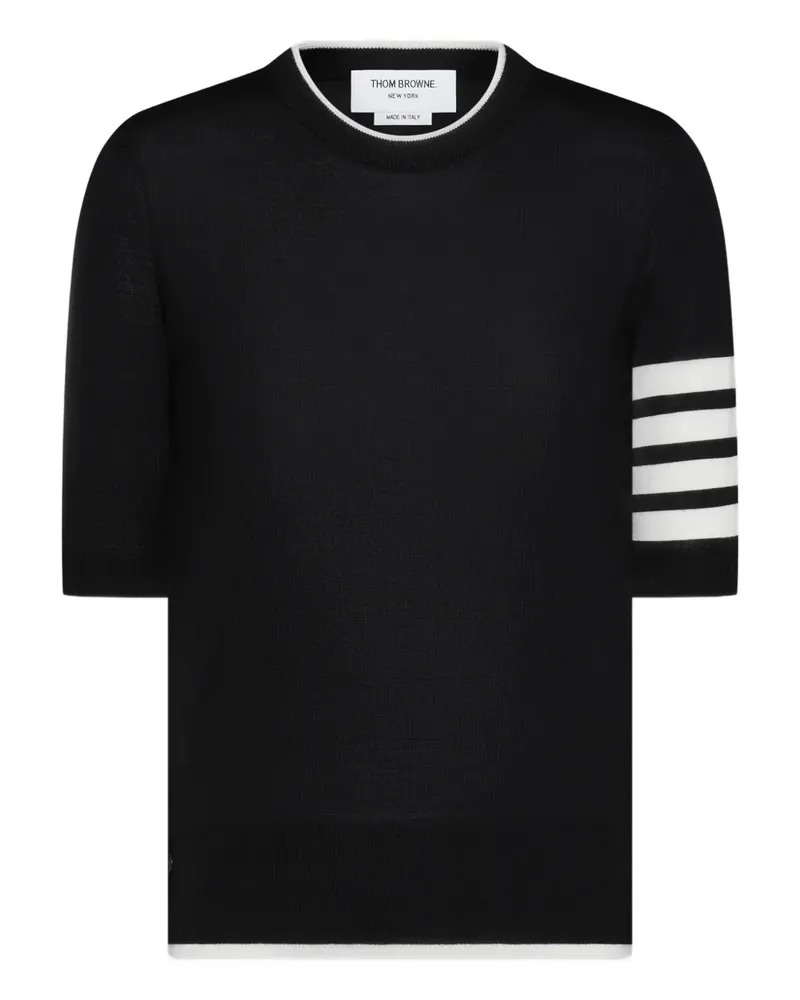 Thom Browne 4-bar short-sleeve T-shirt - Schwarz Schwarz
