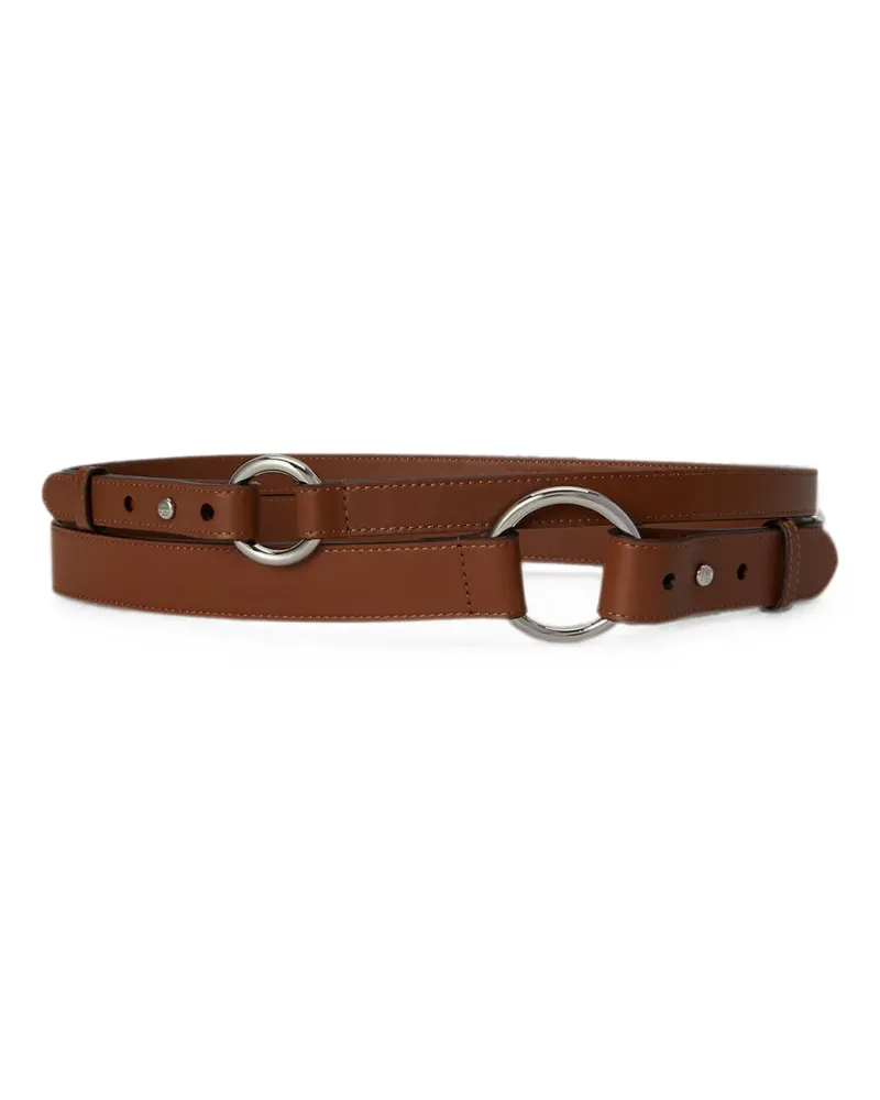 Ralph Lauren O-ring stacked leather belt - Braun Braun