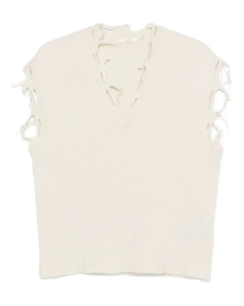 Haikure Oberteil mit Distressed-Finish - Nude Nude