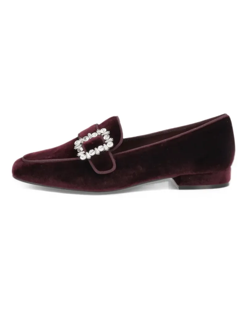 Tosca Blu Adele crystal-buckle loafers - Rot Rot