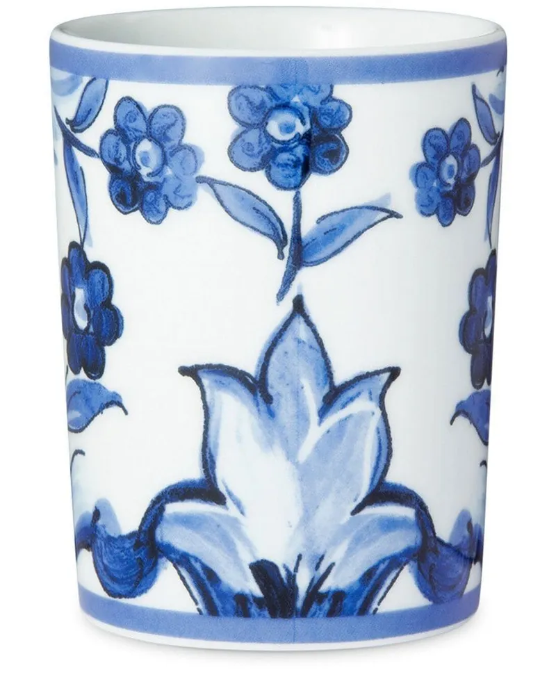 Dolce & Gabbana Blu Mediterraneo Weinglas aus Porzellan - Weiß Weiß