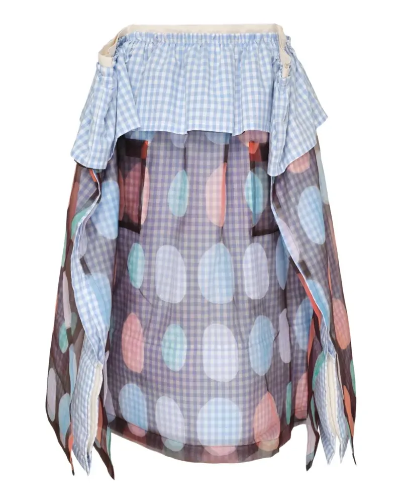 Comme des Garçons Rock mit Vichy-Karo - Blau Blau