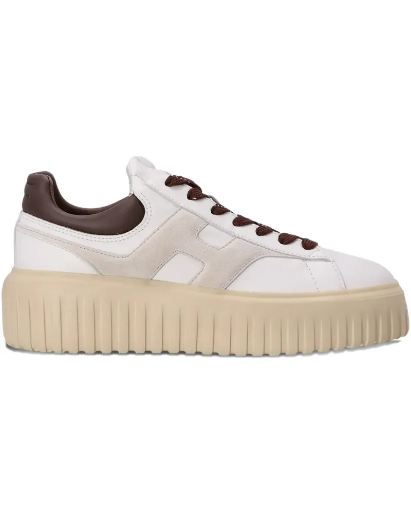 Hogan H-Stripes Plateau-Sneakers - Weiß Weiß