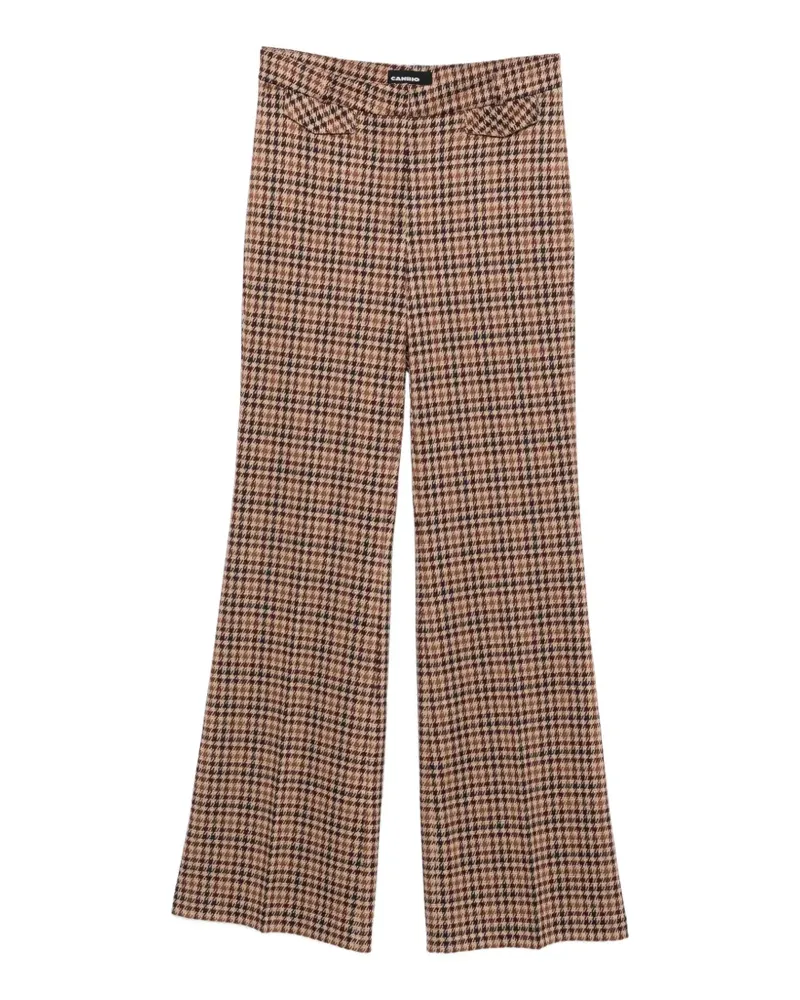 Cambio Weite Hose mit Hahnentrittmuster - Braun Braun