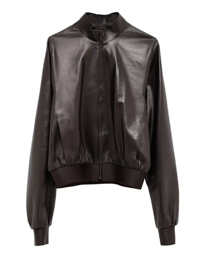 Gucci Bomberjacke aus weichem Nappaleder - Braun Braun