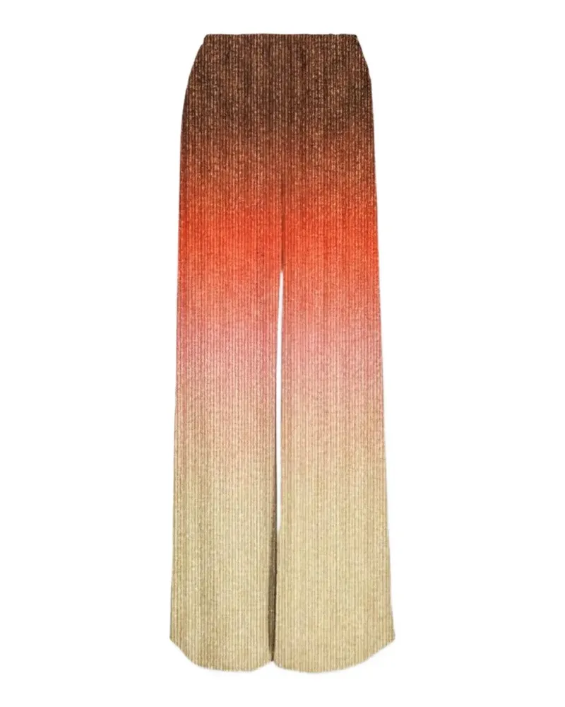 MC2 Saint Barth Amalia plissé-effect ombré palazzo pants - Nude Nude