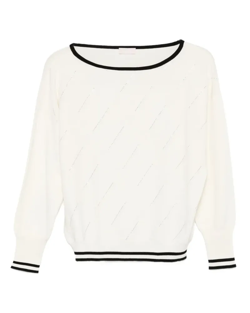 Liu Jo Pullover mit diagonalen Streifen - Nude Nude