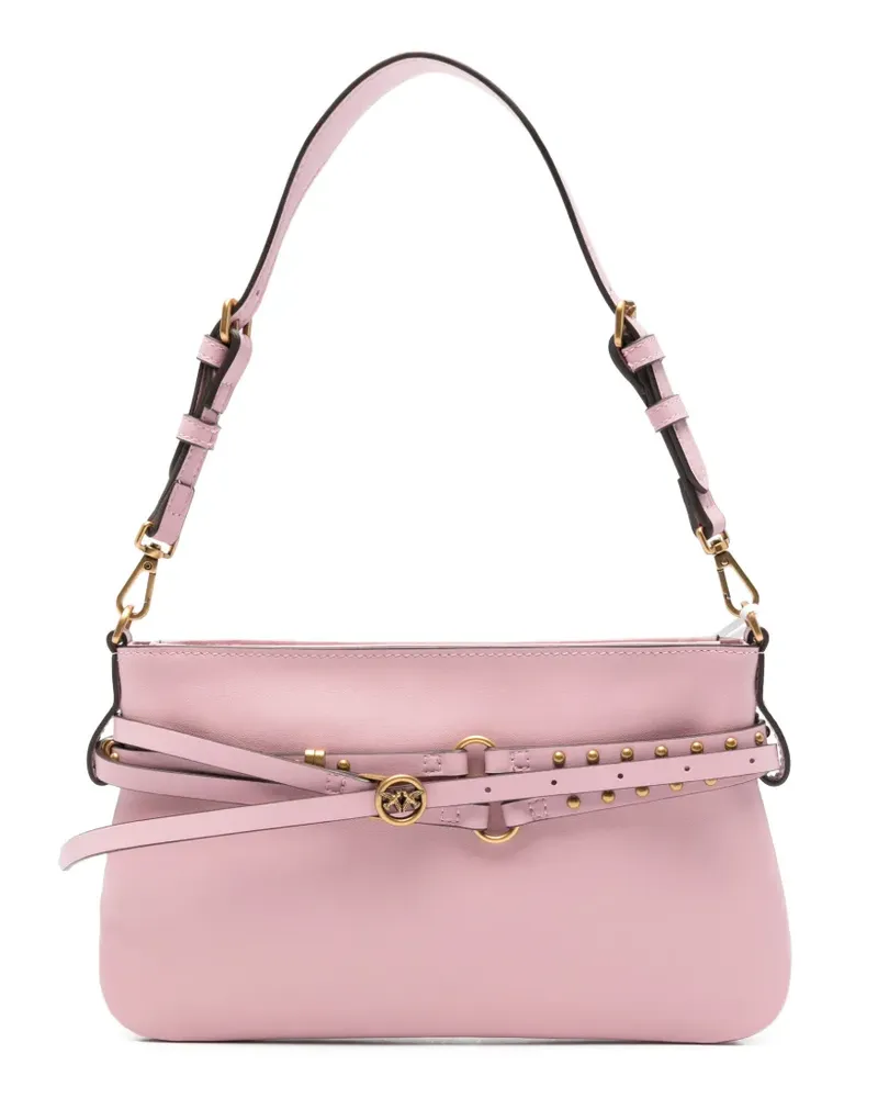 Pinko small Love Birds buckle-detail shoulder bag - Rosa Rosa