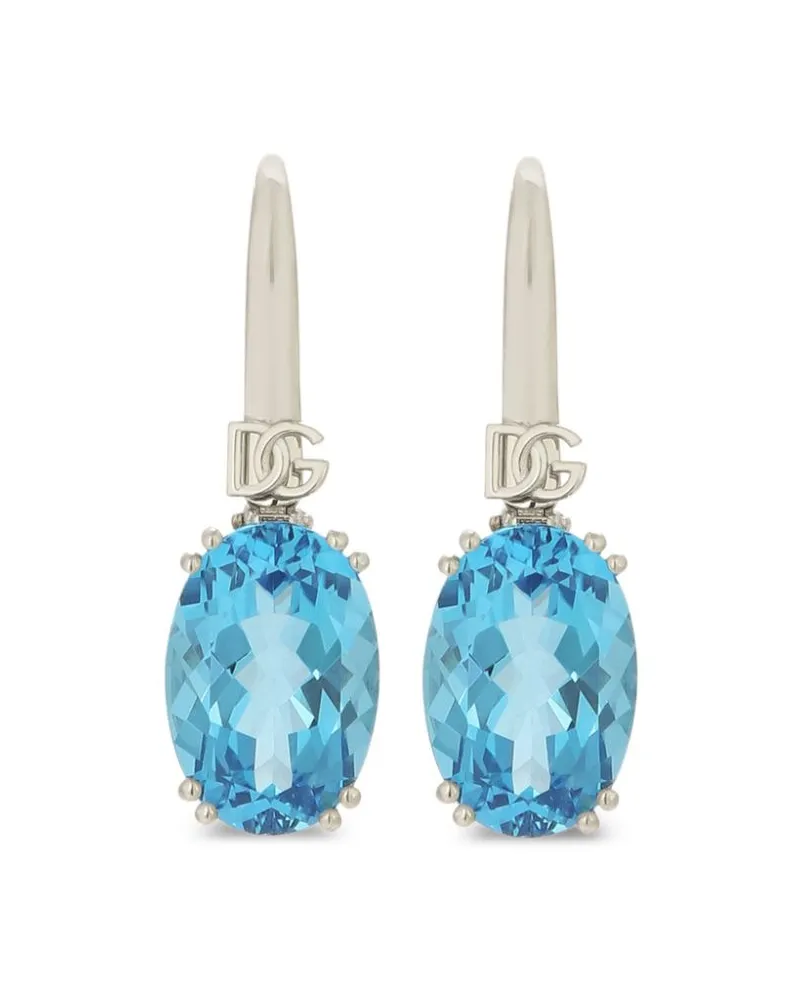 Dolce & Gabbana 18kt Anna Weißgoldohrringe mit Topas - Silber Silber