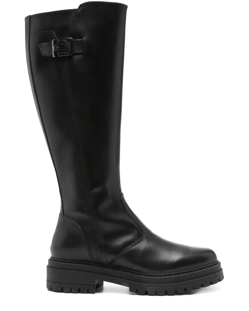 Nero Gardini Schnürstiefel mit Schnalle 40mm - Schwarz Schwarz
