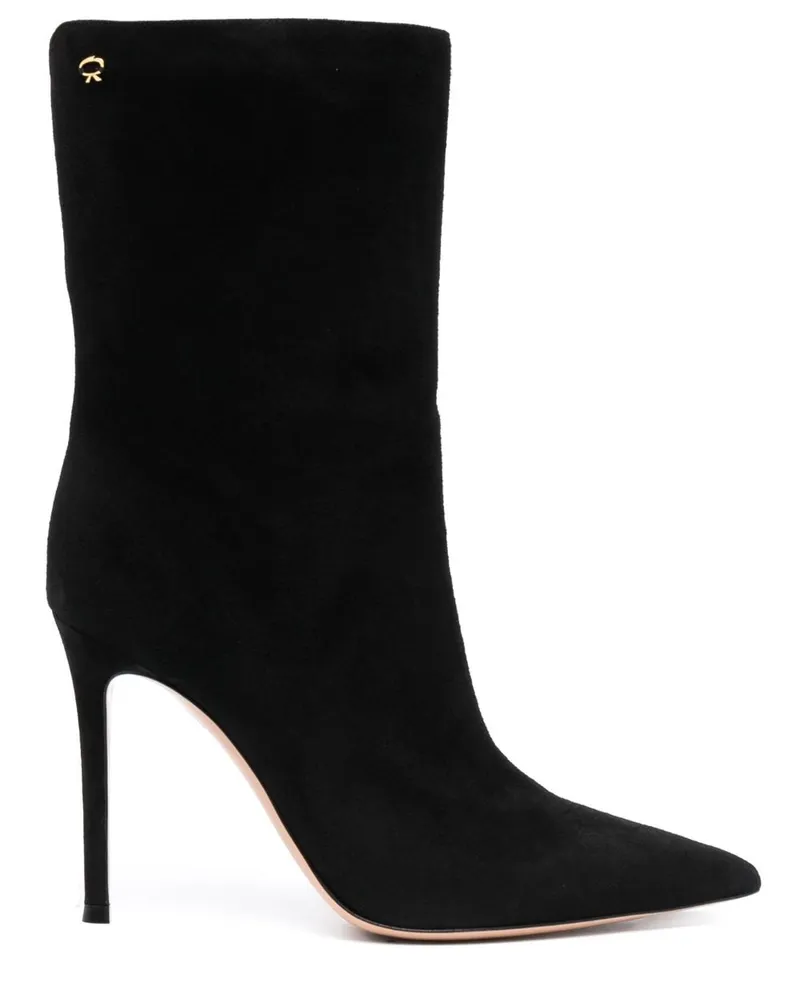 Gianvito Rossi Reus Wildlederstiefel 105mm - Schwarz Schwarz