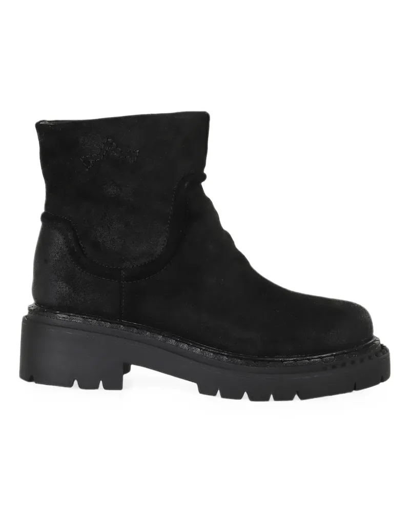 ash Duffie embroidered ankle boots - Schwarz Schwarz