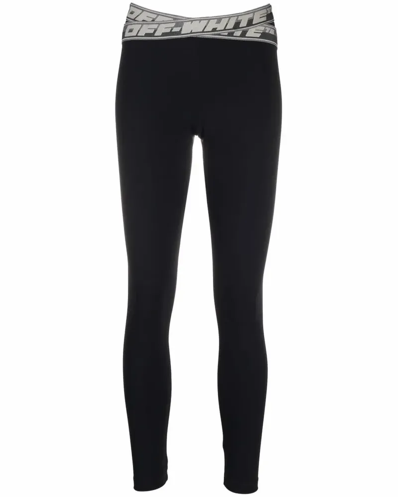 OFF-WHITE Leggings mit Logo-Bund - Schwarz Schwarz