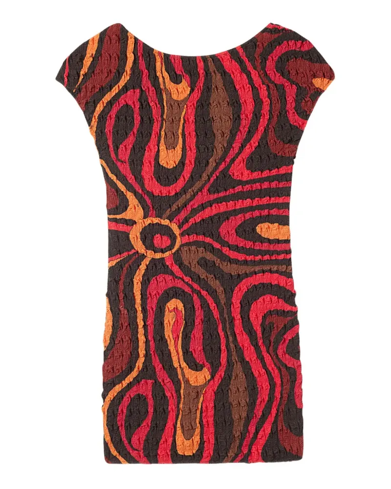 Emilio Pucci Shibori-Kleid mit Marmo-Print - Rot Rot