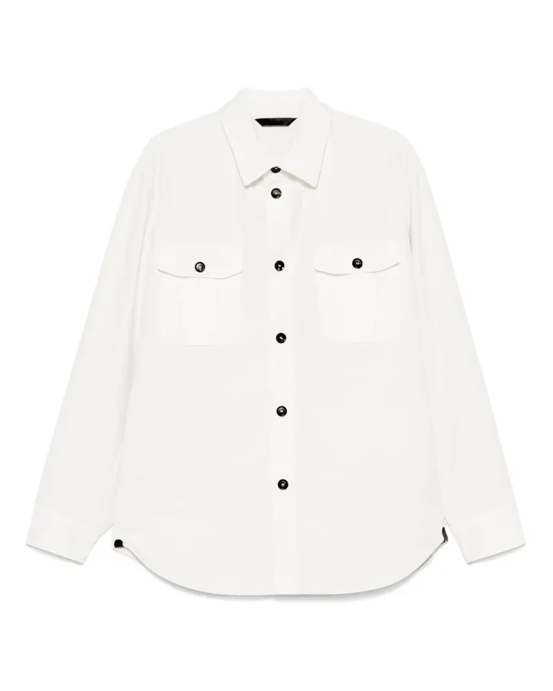 Brioni Hemdjacke aus Seide - Weiß Weiß