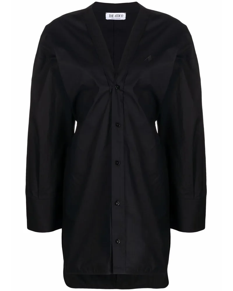 ATTICO Kleid mit Raffungen - Schwarz Schwarz