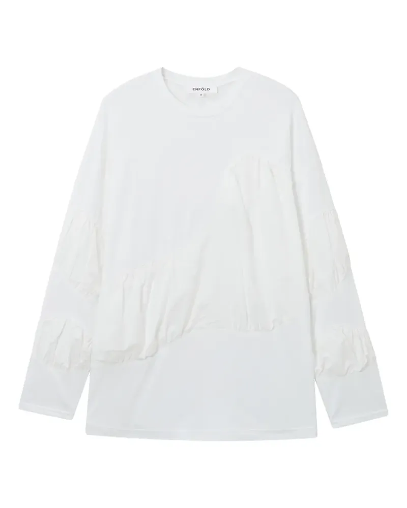 ENFÖLD gathered panel top - Weiß Weiß