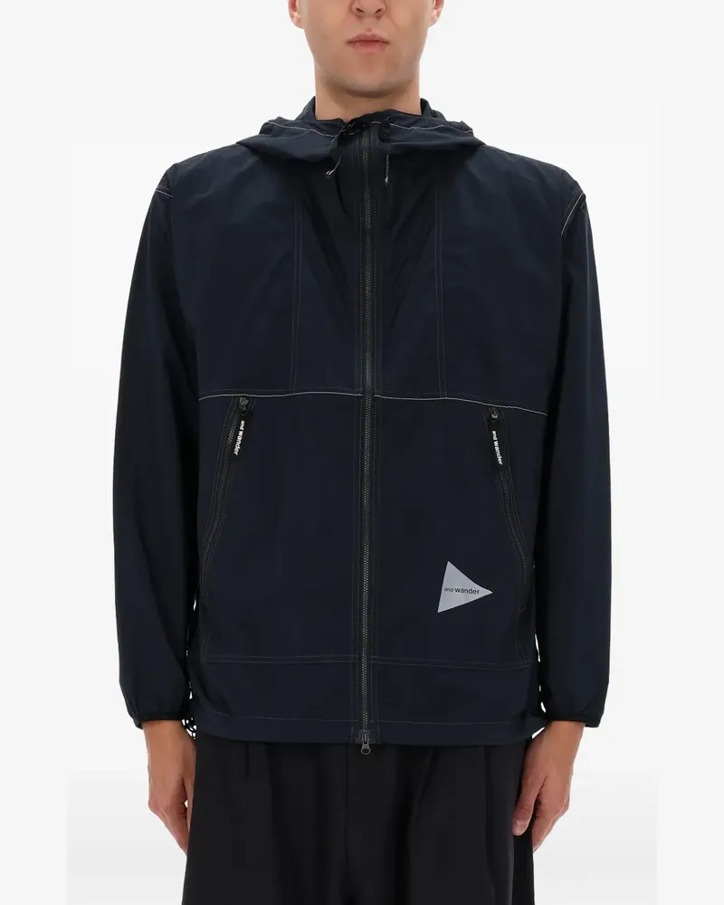 and wander Kapuzenjacke mit Reißverschluss - Blau Blau
