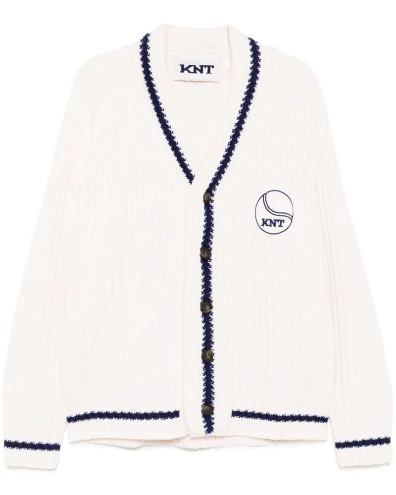 Kiton Cardigan mit Logo-Patch - Nude Nude