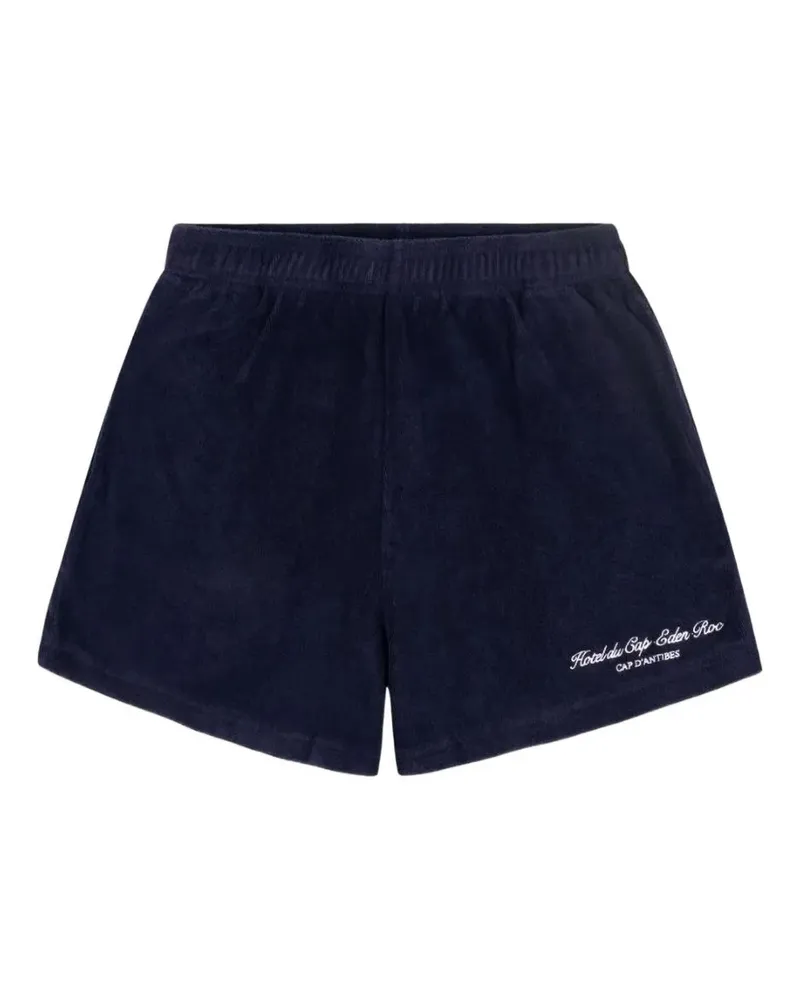 SPORTY & RICH Eden Script Shorts - Blau Blau