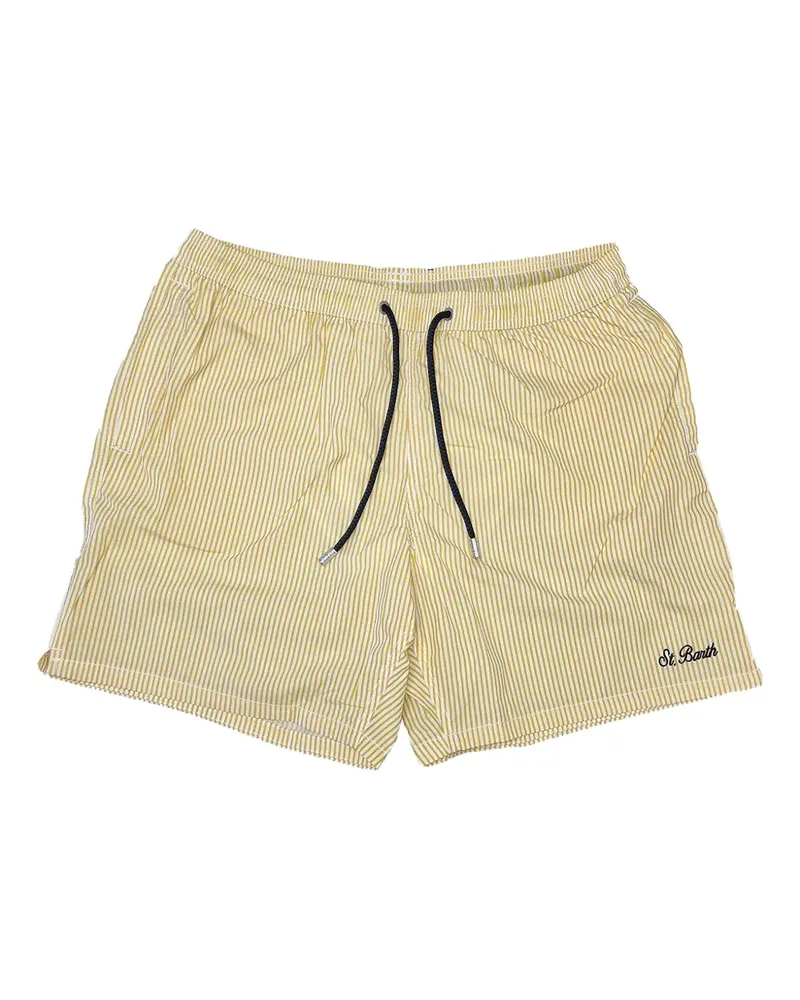 MC2 Saint Barth Gestreifte Badeshorts - Gelb Gelb