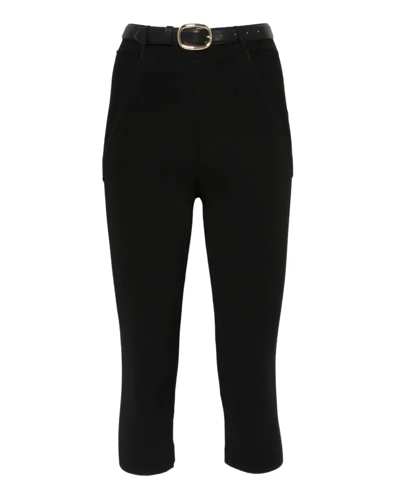Self-Portrait Gerippte Hose - Schwarz Schwarz