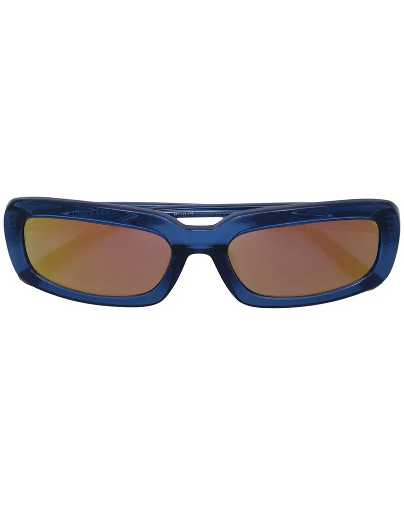 Linda Farrow Sonnenbrille mit eckigem Gestell - Blau Blau