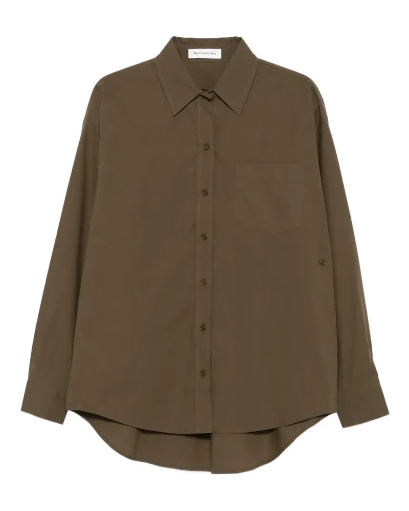 FRANKIE Shop Button-down-Hemd mit Brusttasche - Grün Grün