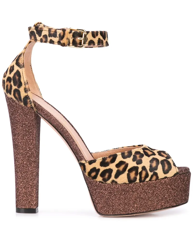 MADISON.MAISON Sandalen mit Leoparden-Print - Braun Braun