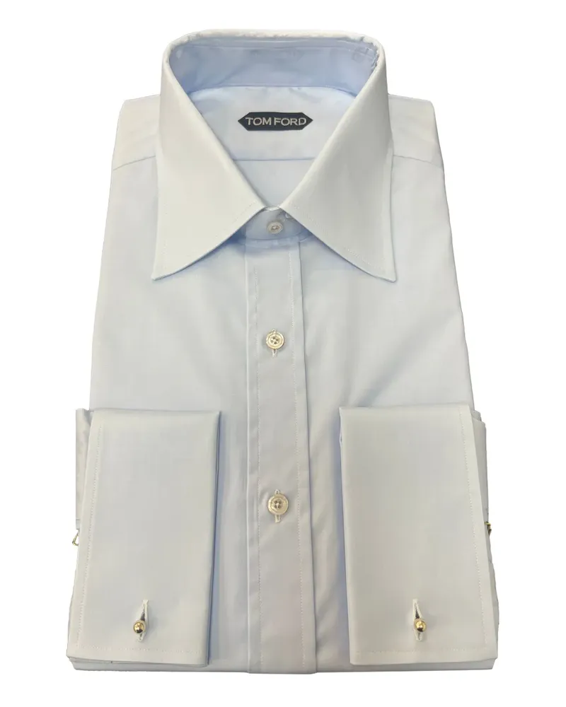 Tom Ford Hemd mit spitzem Kragen - Blau Blau