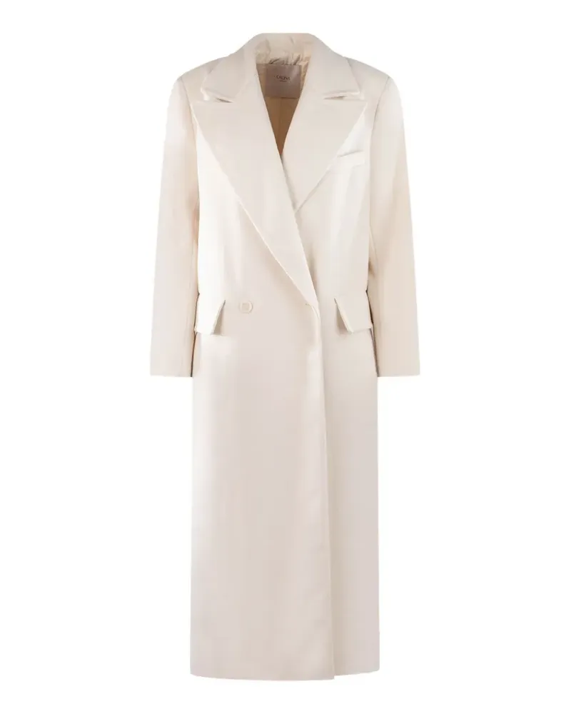 CRUNA double-breasted peak-lapels coat - Nude Nude