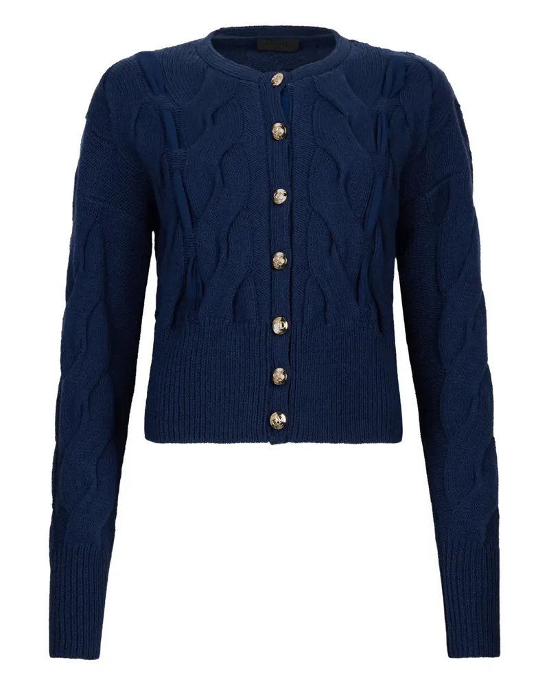 Liu Jo Cardigan mit Zopfmuster - Blau Blau