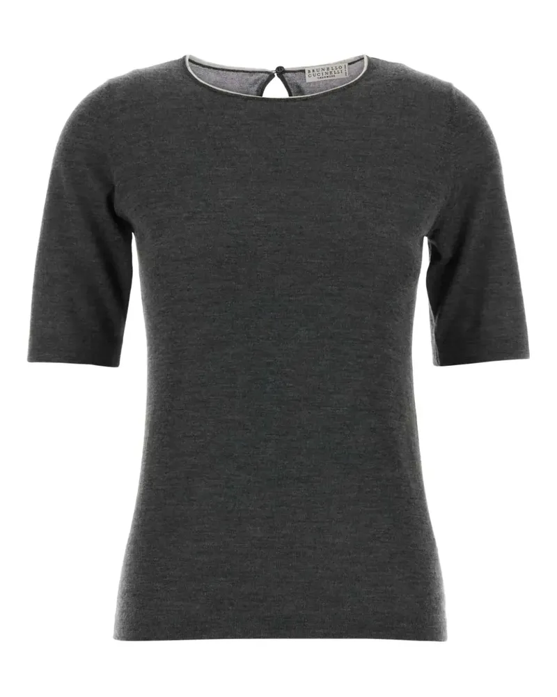 Brunello Cucinelli cashmere t-shirt - Grau Grau