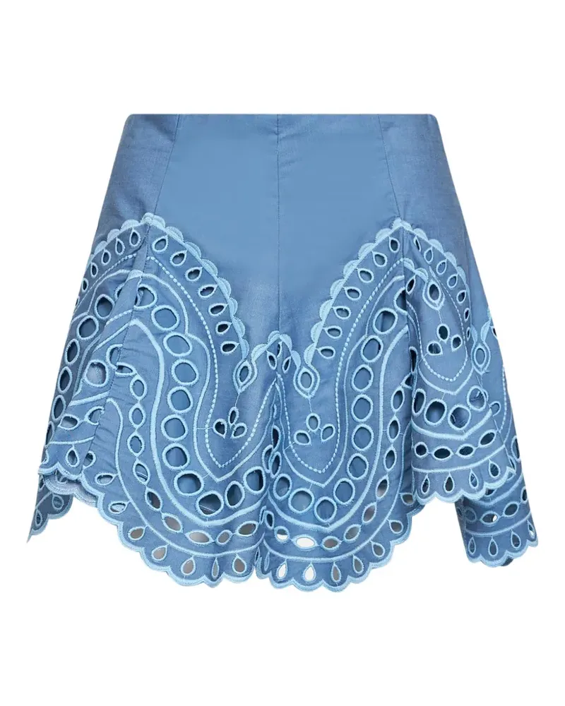 Charo Ruiz Dune broderie-anglaise shorts - Blau Blau