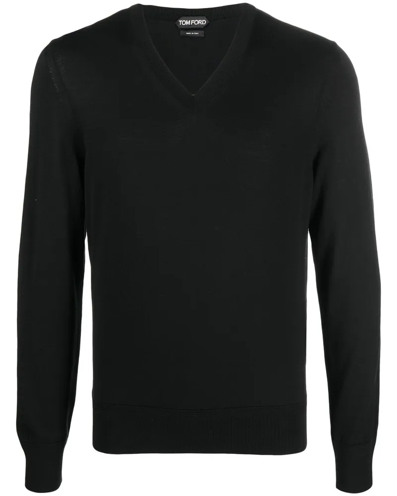 Tom Ford Pullover mit V-Ausschnitt - Schwarz Schwarz