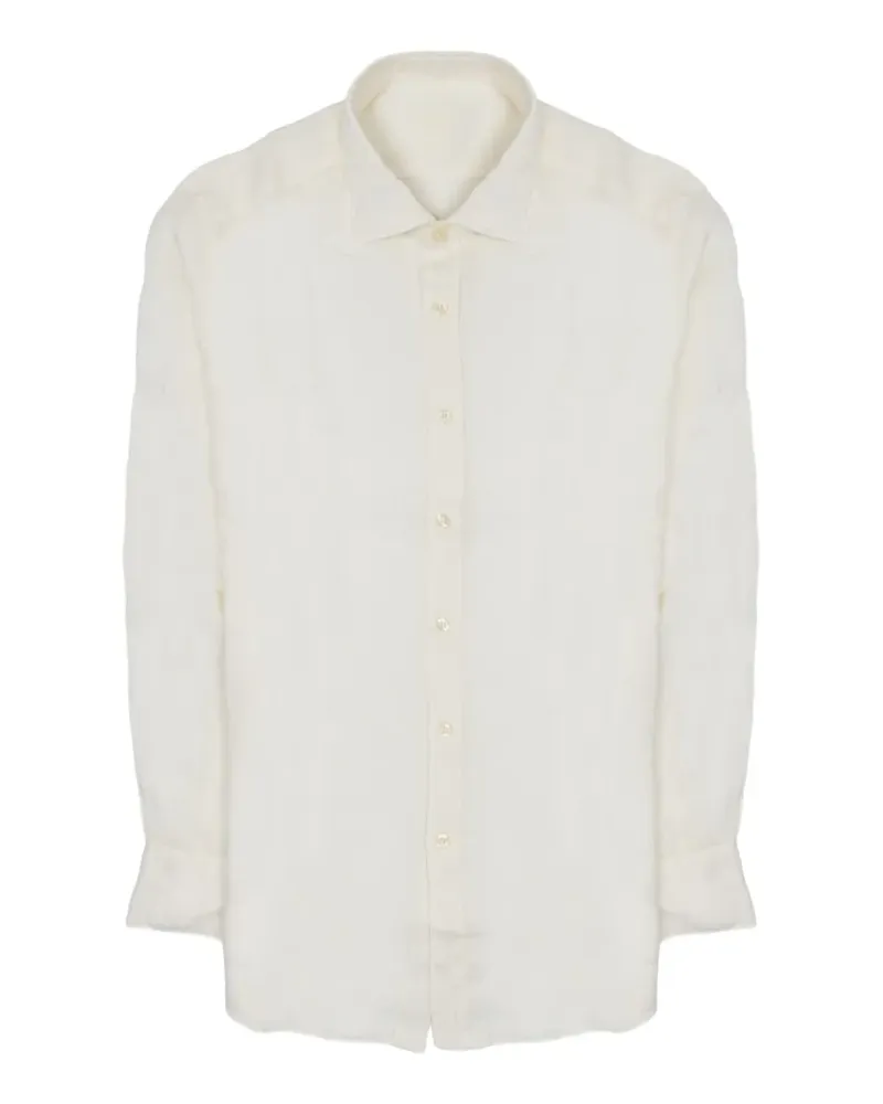 120% Lino long-sleeve linen shirt - Nude Nude