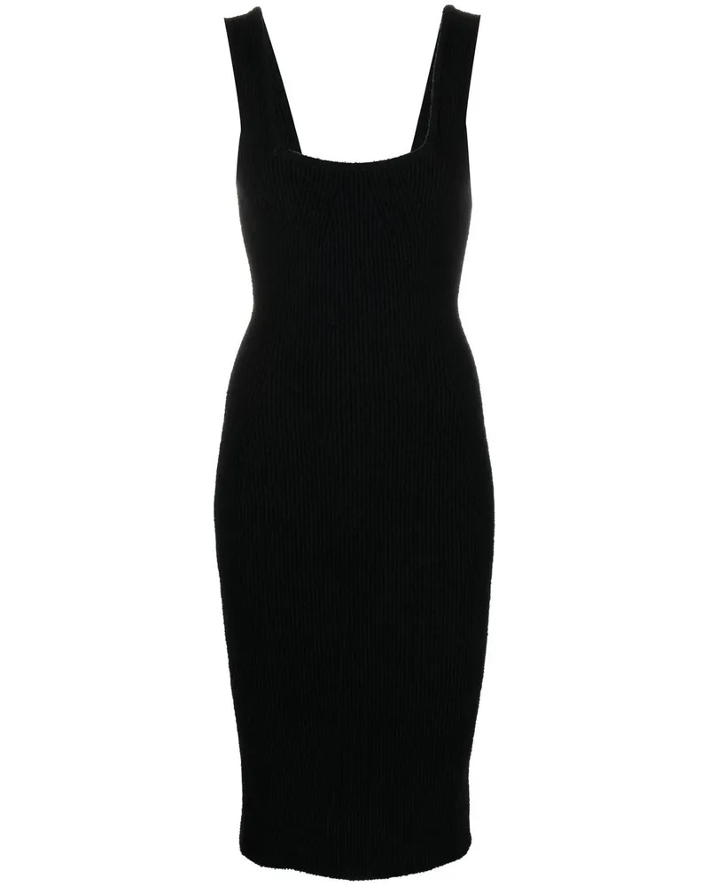 WARDROBE.NYC sleeveless midi dress Schwarz